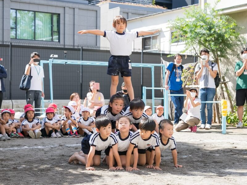 運動会で側転